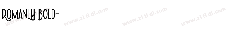 RomanLH Bold字体转换